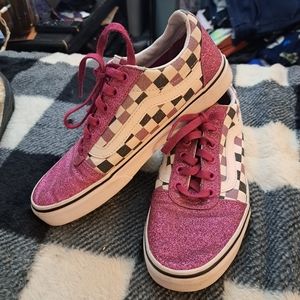 Old skool sparkly vans shoes